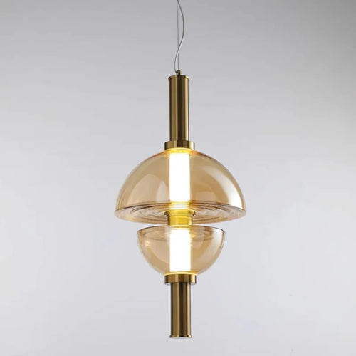 Pendelleuchte aus farbigem Glas im nordischen Design für elegantes Licht - vue 12 sur 11
