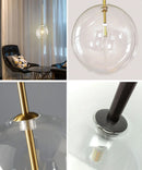 Moderne nordische Pendelleuchte aus klarem Glas