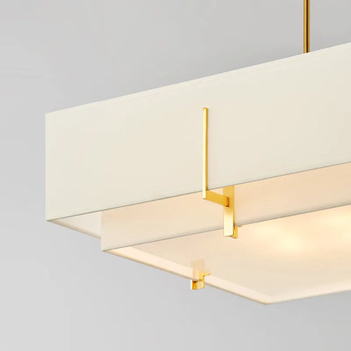 Runder chinesischer Stoff-Kronleuchter im Retro-Stil für ein elegantes Interieur - vue 9 sur 9