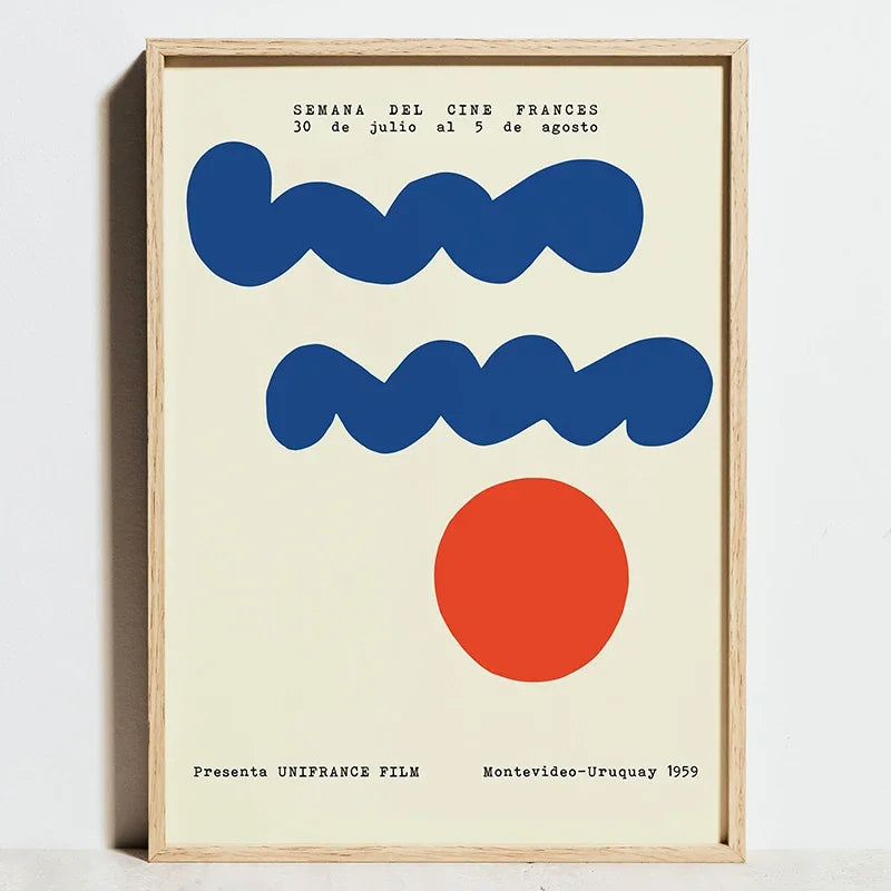 affiches géométriques bauhaus art mural abstrait minimaliste décoration moderne