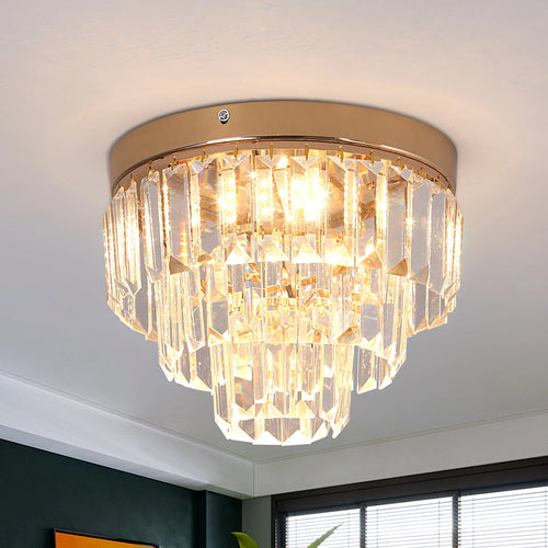 lustre moderne en cristal k9 avec lumière led suspendue
