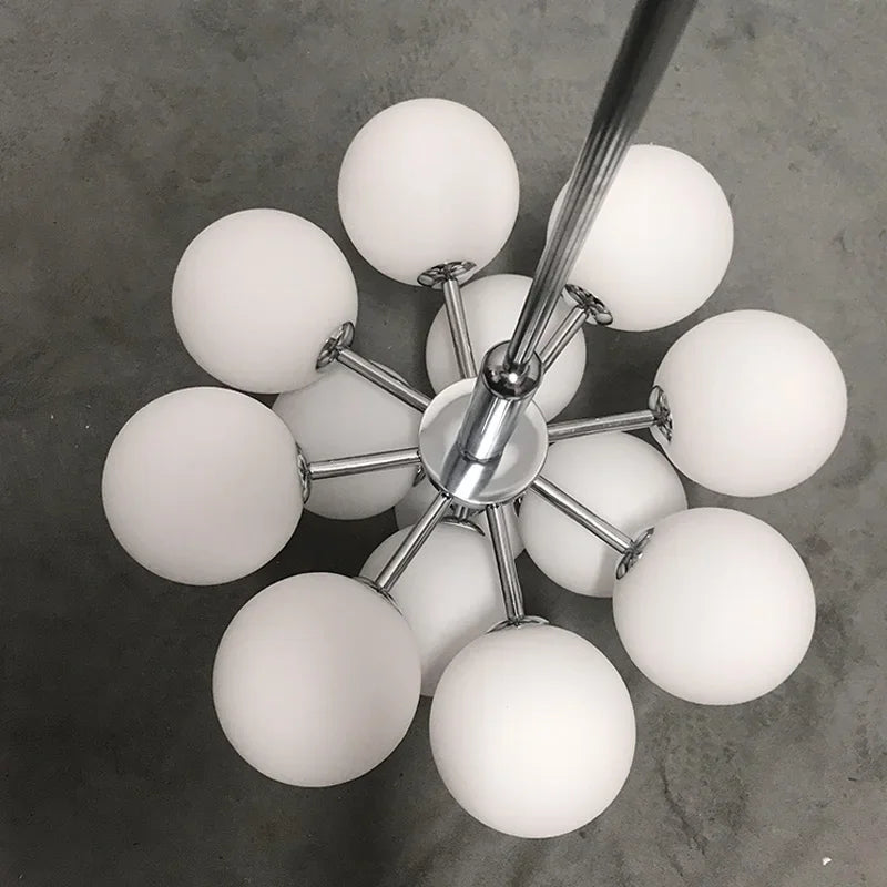 suspension led en verre de luxe décoratives idéales pour restaurant - vue 5 sur 12