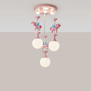 lustre led moderne carrousel pour enfants style princesse