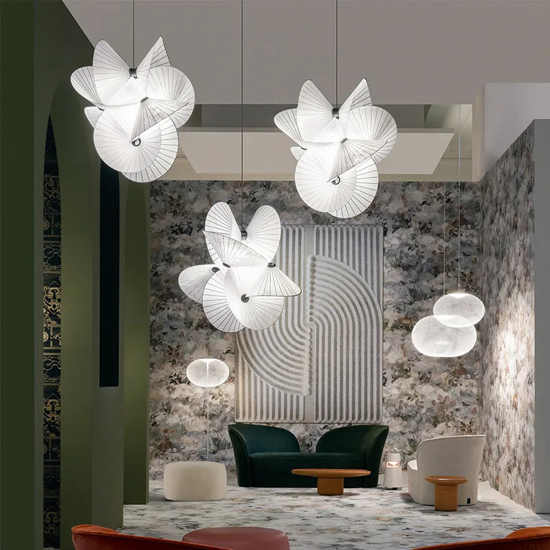 lustre en tissu serpentin design nordique pour intérieur élégant - vue 2 sur 7