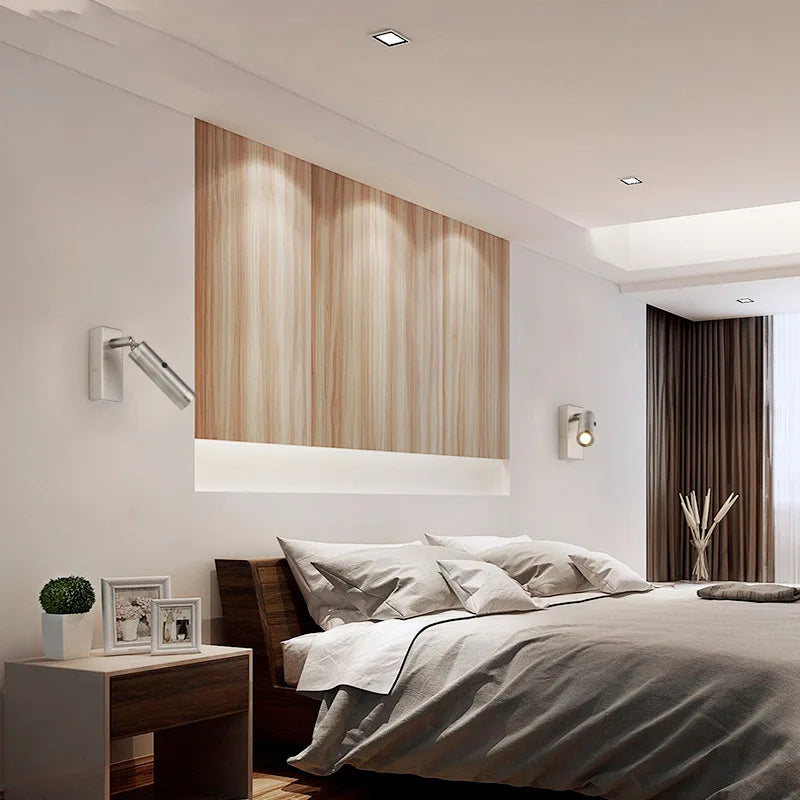 applique murale led nordique rotative avec interrupteur pour hôtel - vue 11 sur 14