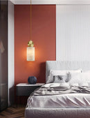 lustre en marbre et cuivre décoration nordique suspendue