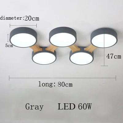 plafonnier moderne en bois avec éclairage led intérieur - vue 33 sur 36