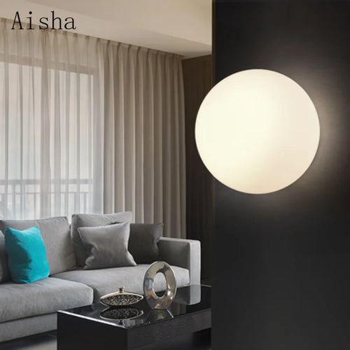 Minimalistische LED-Wandleuchte aus Glas für den Innenbereich - vue 3 sur 14