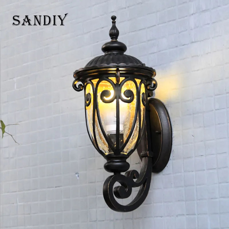 Lampadaire et applique murale vintage étanche pour jardin sandiy - vue 3 sur 11