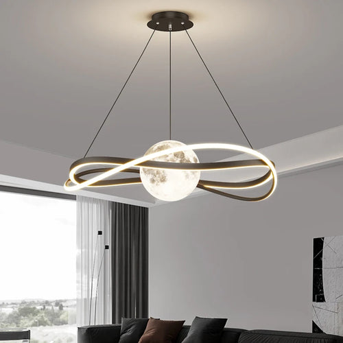 Minimalistischer LED-Kronleuchter nordisches Design für große Kunsthalle