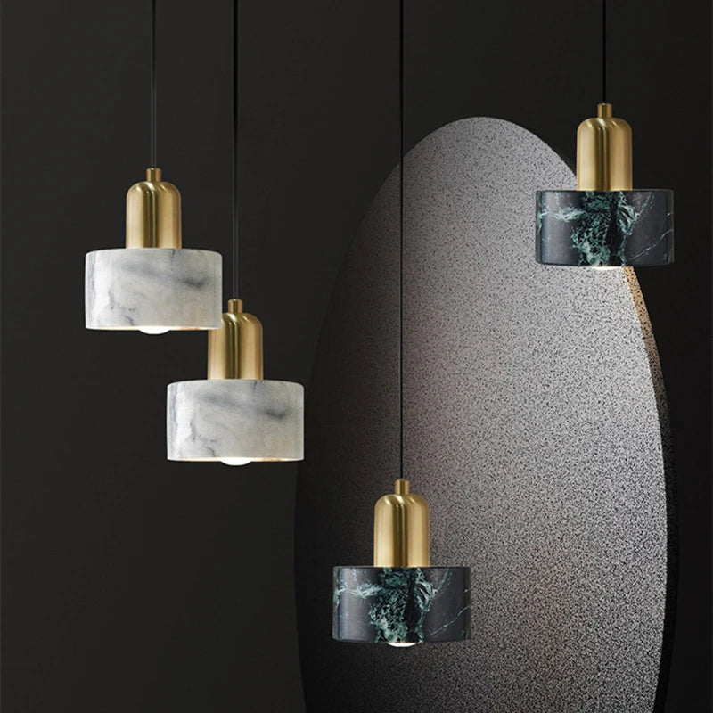suspension modernes en marbre nordique pour décor loft