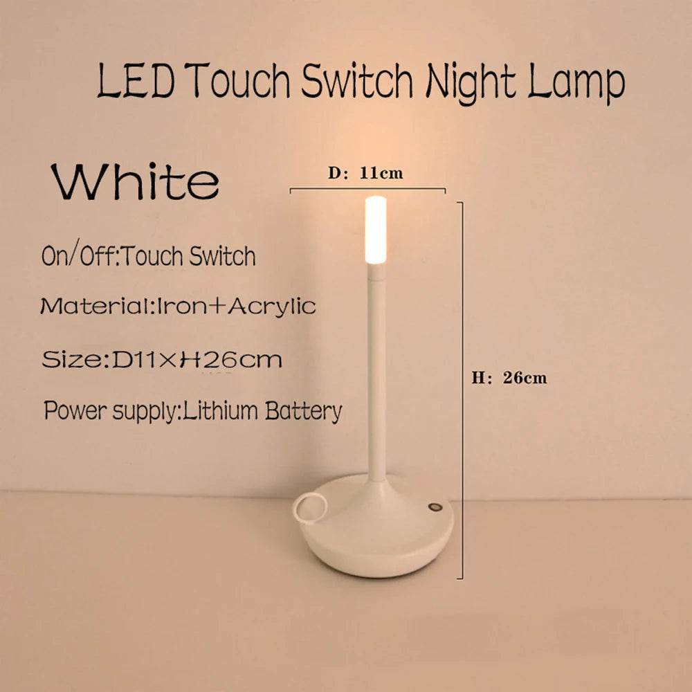 LED bougie lampe de Table de camping-car Rechargeable veilleuse tactile pour la décoration de la maison dîner atmosphère créative lampe de bureau - vue 5 sur 11