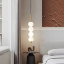 Suspension design boules en verre nordique led cuivre vent gourde décoration