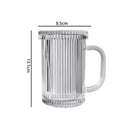 Tasse verre minimaliste avec couvercle et anse
