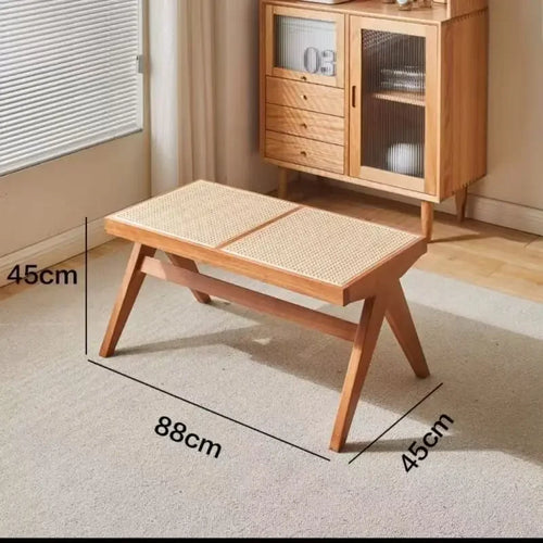 banc en rotin massif pour usage polyvalent et moderne - vue 18 sur 17