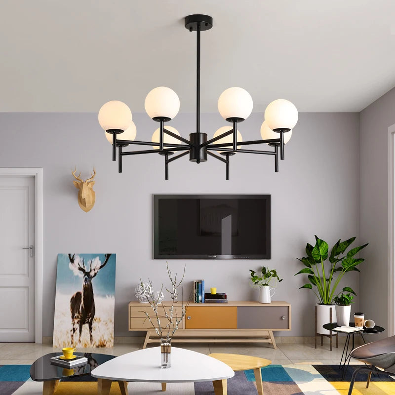 lustre en verre design médiéval pour décoration intérieure moderne - vue 7 sur 14