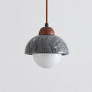 suspension LED en marbre design wabi sabi moderne