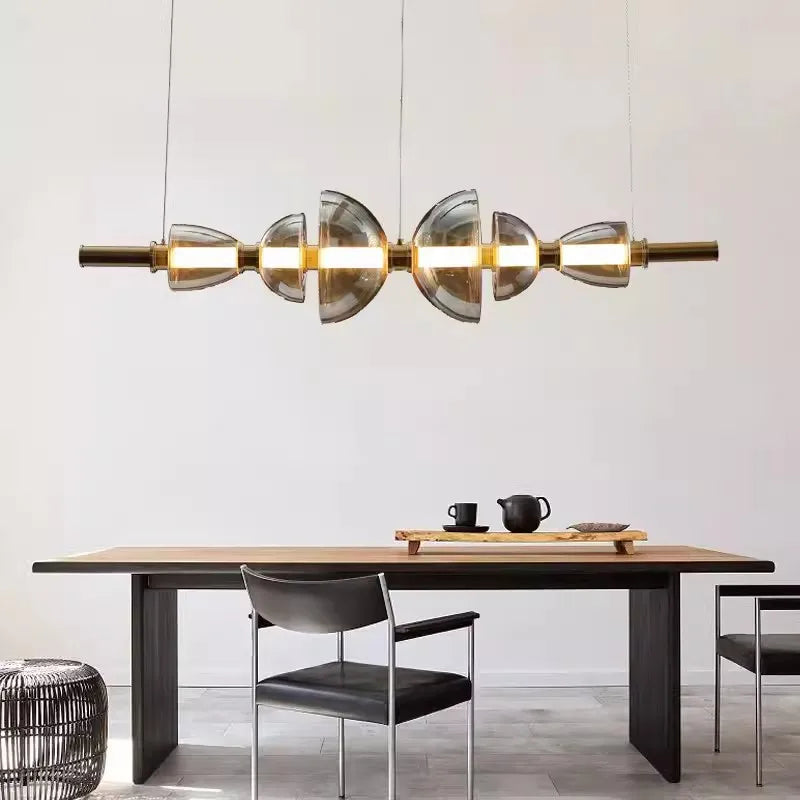 Pendelleuchte aus farbigem Glas im nordischen Design für elegantes Licht - vue 4 sur 11