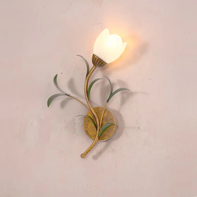 applique murale à led rétro avec fleurs pour décoration élégante - vue 4 sur 12