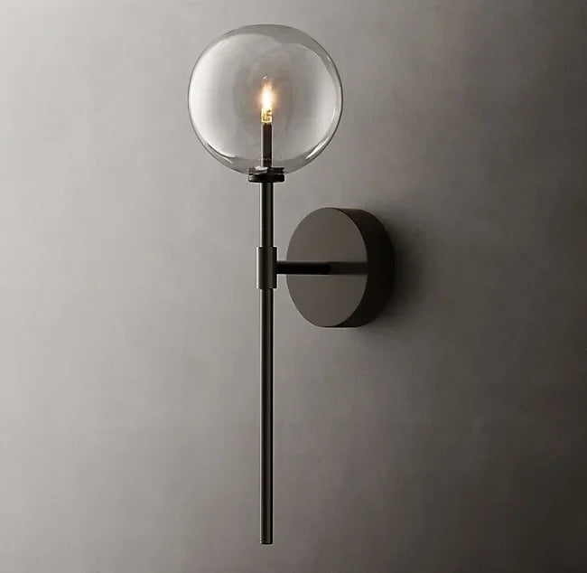 Wandleuchte aus Glas im nordischen Retro-Stil für die Inneneinrichtung