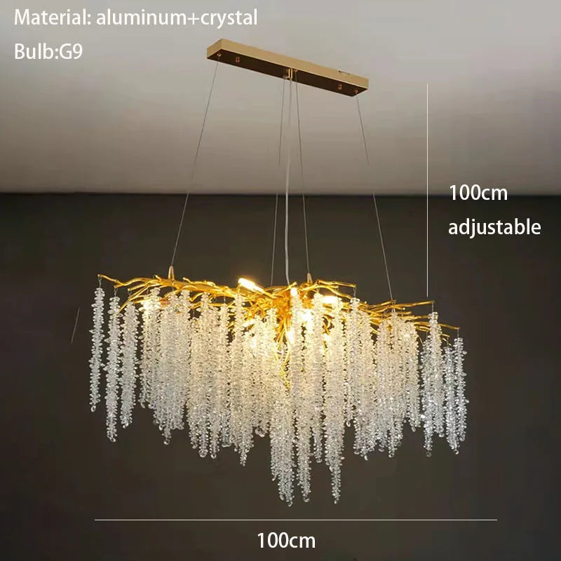 Moderne LED-Wandleuchte im Art-déco-Design mit Kirschblütenzweigen
