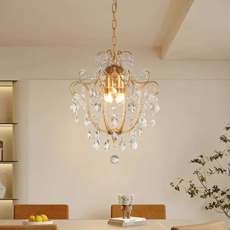 Kronleuchter LED retro aus Kristall für elegante Innendekoration - vue 6 sur 8