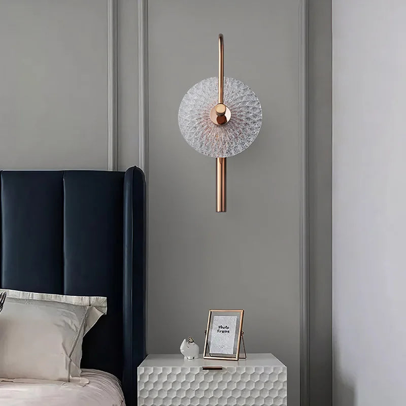 Runde LED-Wandleuchte aus Glas für stimmungsvolles Ambiente - vue 3 sur 8