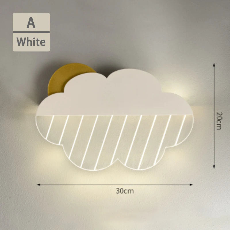 Wandleuchten Wolken aus Federn für Kinderzimmer Dekoration