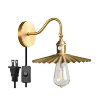 applique murale moderne iwhd en cuivre avec chaîne edison led réglable