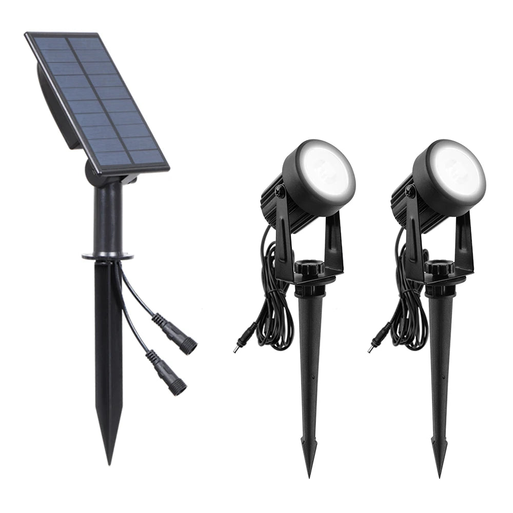 T-sunrise lumière extérieure LED solaire IP65 étanche décoration de jardin lumières RGB blanc chaud/froid paysage lampes d'éclairage de cour - vue 14 sur 15
