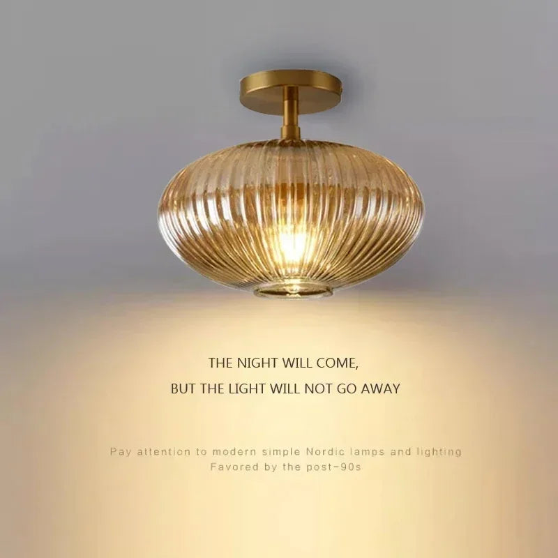 Plafond moderne à LEDs lumière lampes de conception en verre de luxe pour salle à manger salon étude café bar Simple décoration de la maison plafonniers - vue 2 sur 18