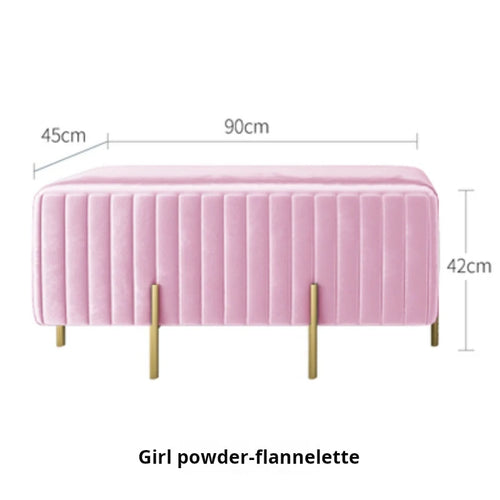 banc en velours nordique créatif multifonction pour le salon et la chambre