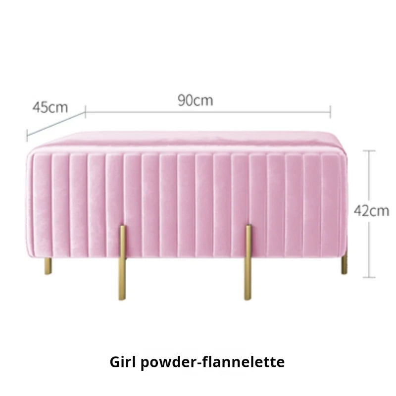 banc en velours nordique créatif multifonction pour le salon et la chambre - vue 16 sur 16