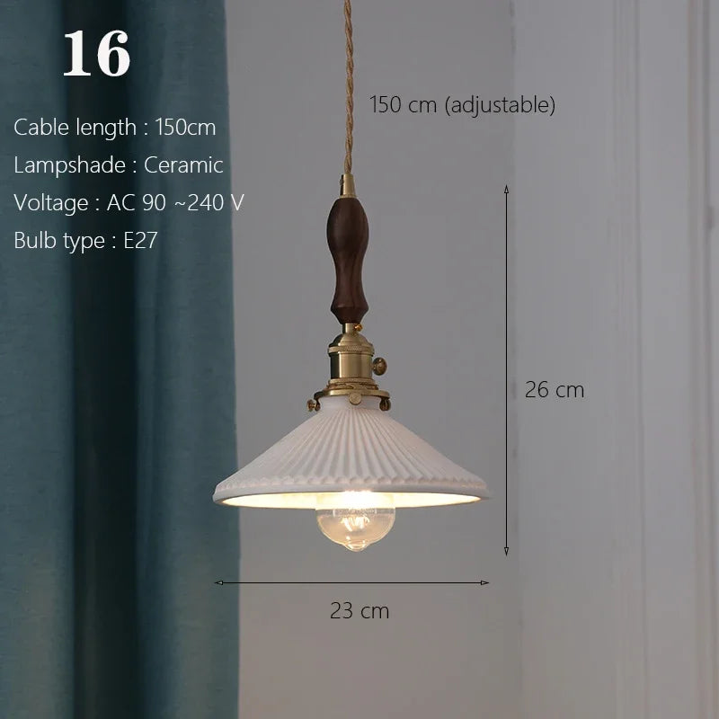 Japanische Pendelleuchte aus Keramik nordisches Design - vue 17 sur 21