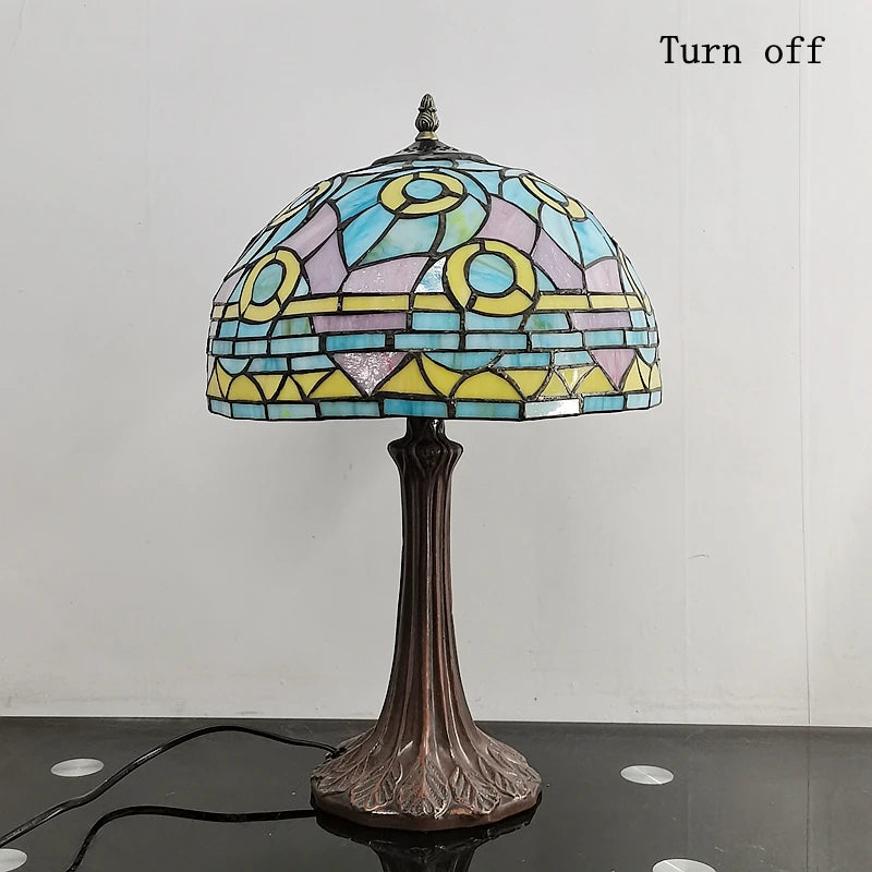 lampe à poser tiffany style méditerranéen antique pour décoration intérieure - vue 6 sur 6
