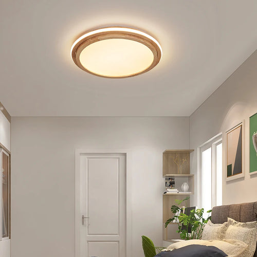 lustre lumineux moderne en bois pour décoration intérieure