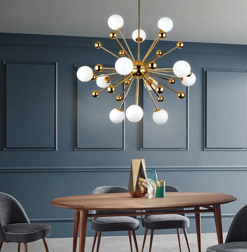 Pendelleuchte Pusteblume aus Glas für moderne Wohnräume - vue 4 sur 8