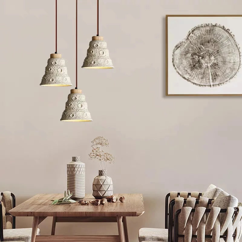 lustre en ciment micro-vent style rustique pour restaurant et bar - vue 2 sur 8