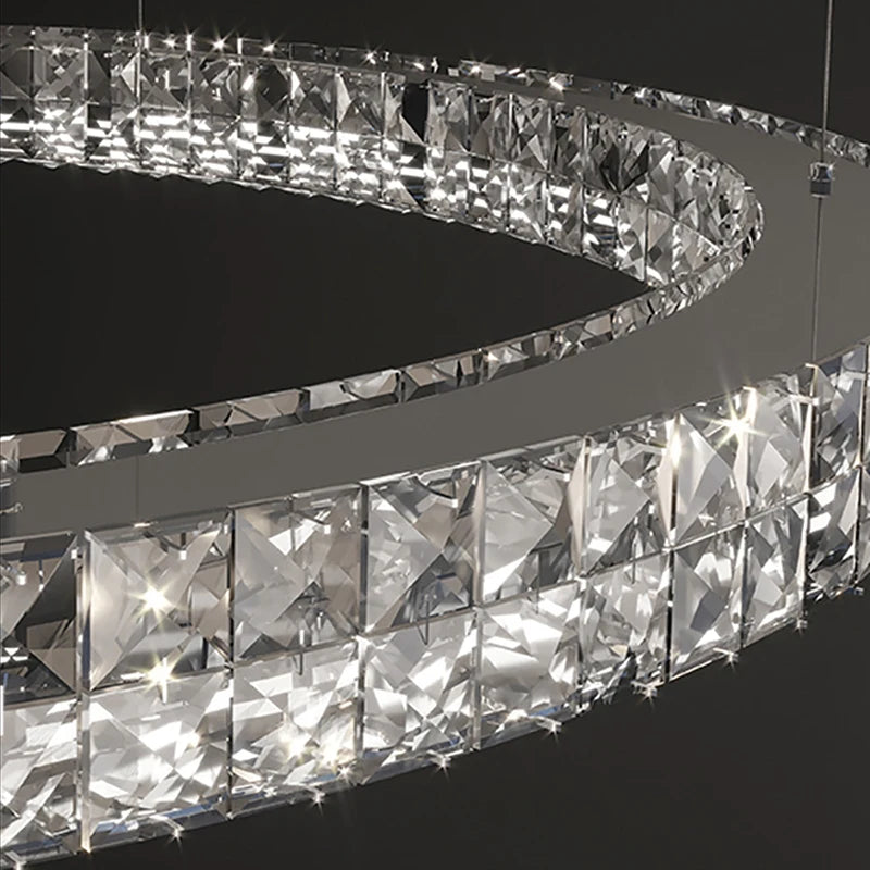 lustre suspendu en cristal design luxe nouvelle collection - vue 7 sur 14