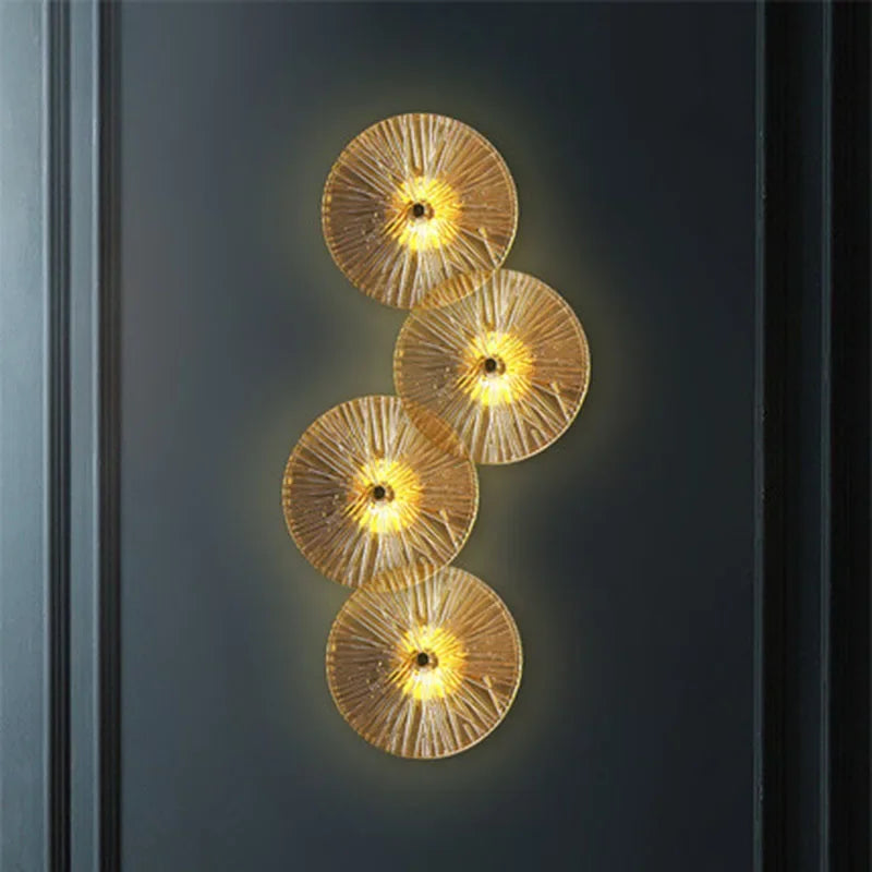 Moderne Wandleuchte aus Glas im Art-déco-Stil für die Innendekoration - vue 5 sur 13