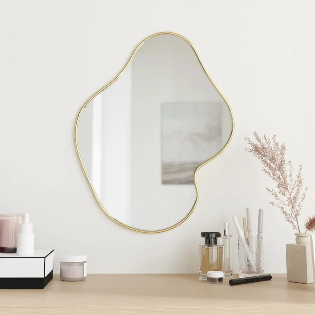 miroir mural élégant au design doré raffiné - vue 8 sur 7