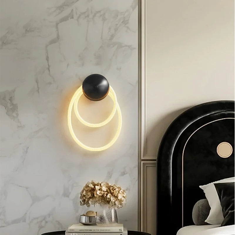 applique murale minimaliste en silicone au design luxueux - vue 4 sur 8