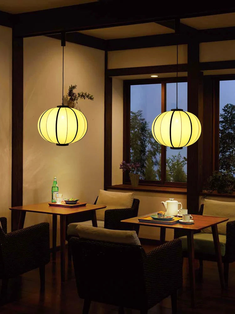 lustre moderne en tissu pour décoration intérieure et restaurant - vue 9 sur 8