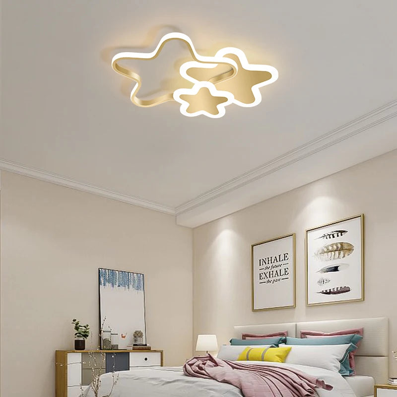 plafonnier moderne en led étoiles pour ambiance chaleureuse et romantique - vue 3 sur 11