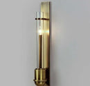 Wandleuchte aus Edelstahl mit Glastube