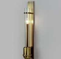 Wandleuchte aus Edelstahl mit Glastube