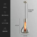 Tischlampe aus silbernem Glas im minimalistischen nordischen Stil
