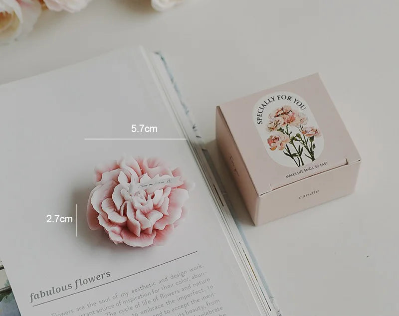 bougie parfumée artisanale en forme dœillet pour mariage et fêtes - vue 9 sur 13