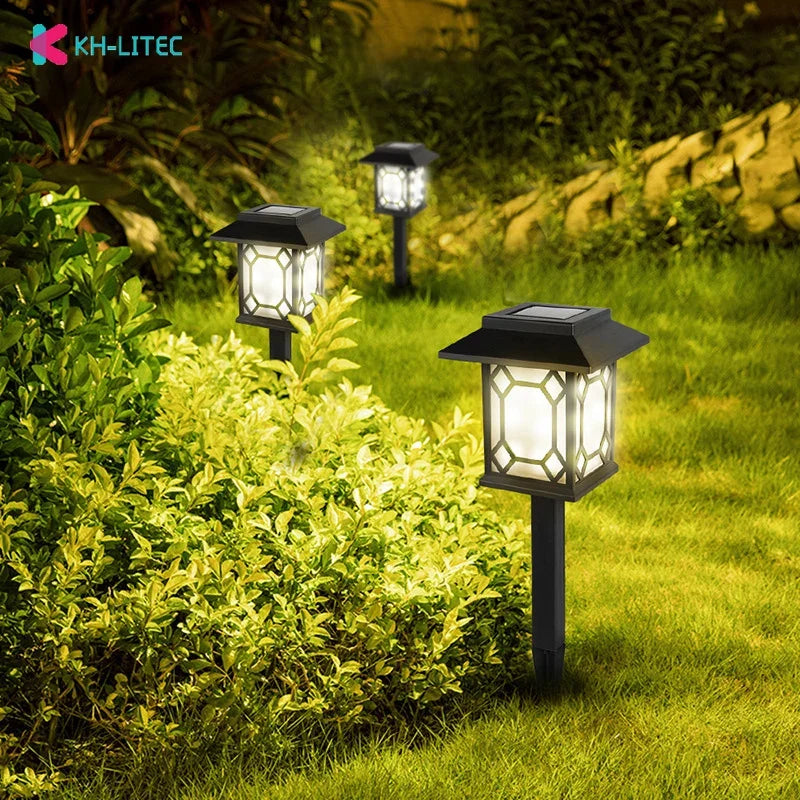 lanterne solaire rétro pour jardin et allée extérieure - vue 6 sur 8