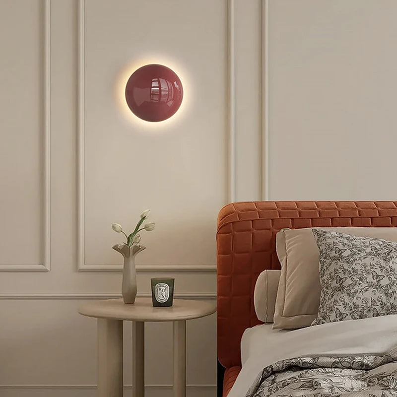 Applique murale led nordique ronde en métal pour décoration intérieure - vue 6 sur 12